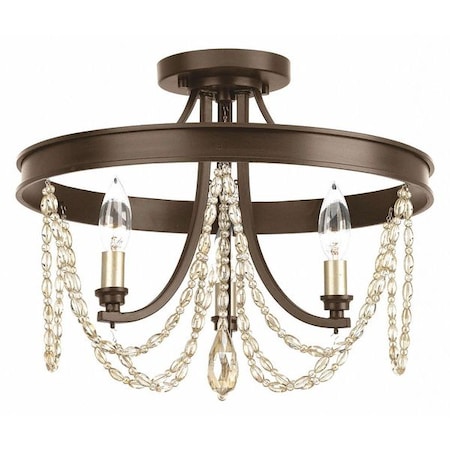 Progress Lighting Allaire Three-Light Semi-Flush P350030-020