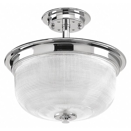 Progress Lighting Archie Two-Light Semi Flush, Chrome P2334-15