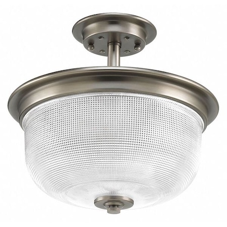 Progress Lighting Archie Two-Light Semi Flush, Nickel P2334-81