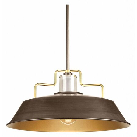 Progress Lighting Archives One-Light Large Pendant, Bronze P500035-020