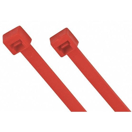 3M Cable Tie, 8 in L, 2 in Max Bundle Dia., Red, Nylon 6/6, 50 lb Strength, 1000 PK CT8RD50-C