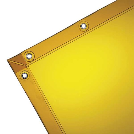 Wilson Welding Curtain, PVC, 6 ft L., 6 ft W., 13 oz, 150Ã‚Â° F Withstand Temp., With Grommets, Gold 36296