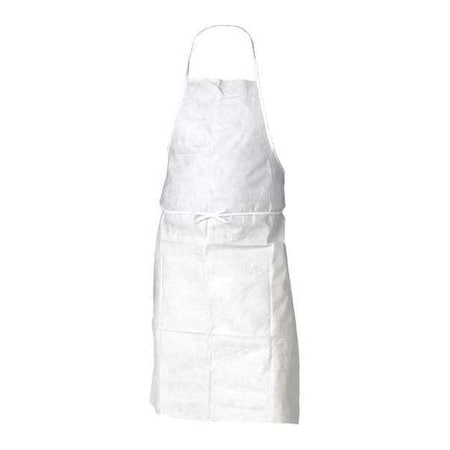 Kleenguard Apron, Fabric, White, 40 in, Universal 36550