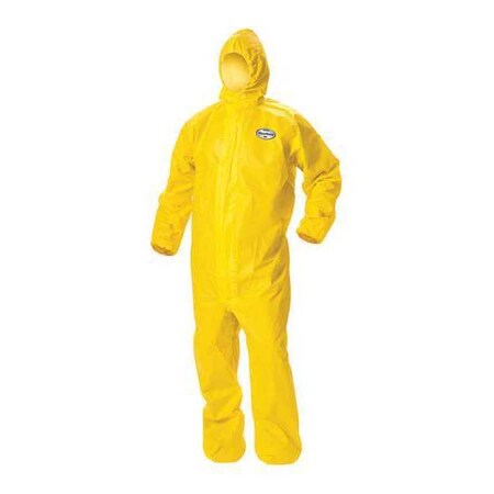 Kleenguard ChemPerm LiqJet Covall ZipFrnt ElasWrisWaistAnk Hood 2XL YEL 46773