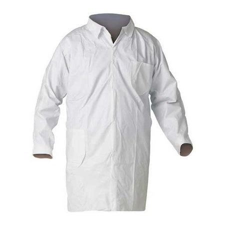 Kleenguard Lab Coat, White, S, 30 PK 27201