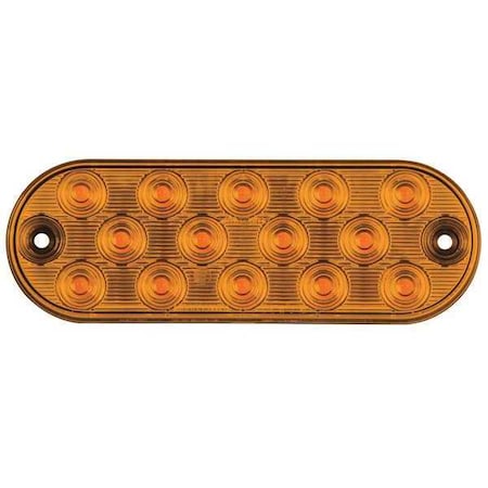 Maxxima LED Warning Light, Oval Thin, Amber, 6" M63353Y