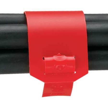 Panduit Cable Tie, 15.3"L, Polyethylene, Red, PK50 CM4S-L2
