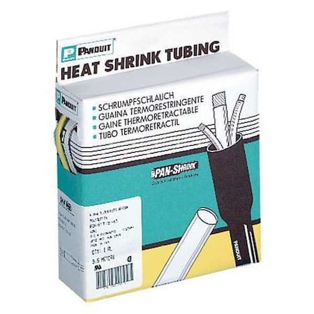 Panduit Thin Wall Heat Shrink Tubing, 0.19", 25ft HSTT19-Q45
