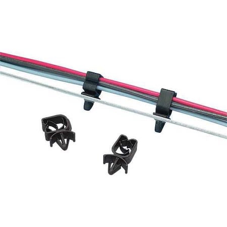 Panduit Wire Clip, .24"x0.47", Black, PK100 HCMP06B12-C20