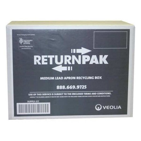 Returnpak Lead Apron Recycling Box, Medium SUPPLY-317 | Zoro