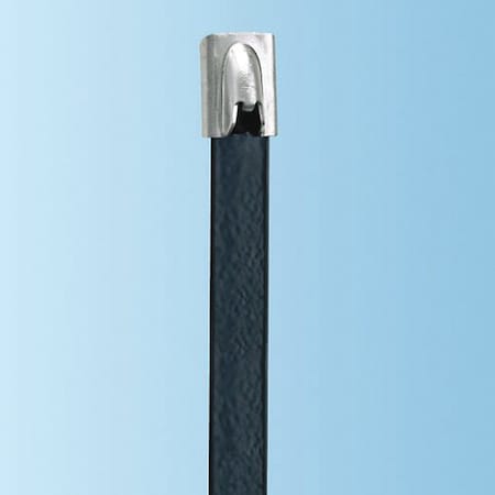 Panduit Cable Tie, 27 in L, 8 in Max Bundle Dia., Black, 316 Stainless Steel, 100 lb Strength, 100 PK MLTFC8S-CP316