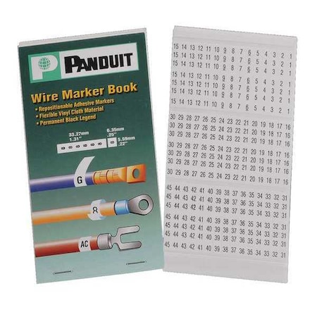 Panduit Wire Marker Book, Vinyl Cloth, 46-90 PCMB-14