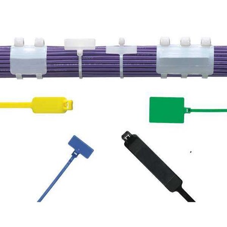 Panduit Cable Tie, 7-1/2 in L, 1-3/4 in Max Bundle Dia., Natural, Nylon 6/6, 50 lb Strength, 50 PK PL3M2S-L