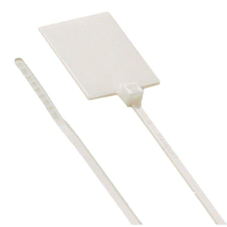 Panduit Cable Tie, 5-1/2 in L, 7/8 in Max Bundle Dia., Natural, Nylon 6/6, 18 lb Strength, 1000 PK PLF1MA-M
