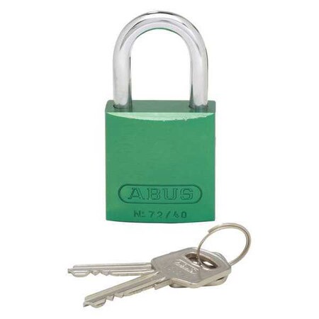 Panduit Safety Lockout Padlock, Aluminum, Green, 1.04" Shackle Height, 1-1/2" Body Width PSL-7GR