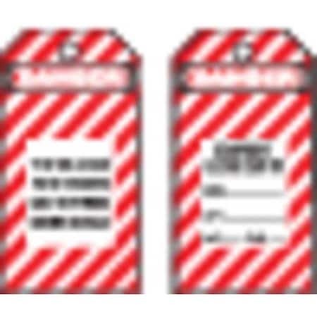 Panduit Tag, Danger This Tag, ., Rd/bl/wh, PK5 PVT-98