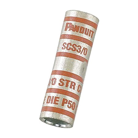 Panduit Crimp Wire Connector, Red, None Insulation, 35 kV SCS8-L