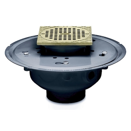 Oatey 2" Pipe Dia. PVC, Brass Adjustable Drain 72142