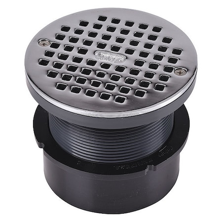 Oatey ABS Pipe Fit Drain 4", w/5"Chr Gra 82088