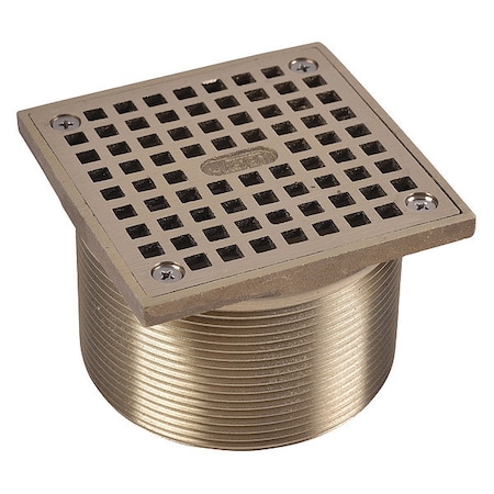 Oatey Cast Nickel Sq Sq Strainer, 4" 82210