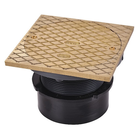 Oatey Adj ABS Cleanout 4", w/Cover Sq Tp 84149