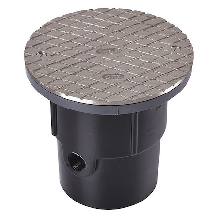 Oatey 3" or 4" Pipe Dia. ABS, Nickel Adjustable Cleanout 84157