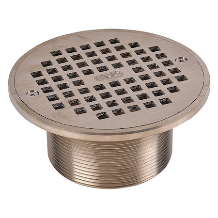 Oatey Cast Nickel Round, 6", w/Rd Strainer 82330