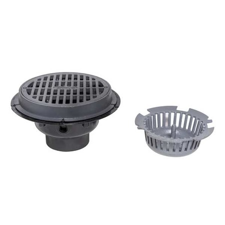 Oatey ABS Com Drain 4", w/Ci Grate Bucket 86034