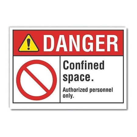 Lyle Danger Sign, 10 in H x 14 in W, Reflective Sheeting, Horizontal Rectangle LCU4-0115-RD_14X10