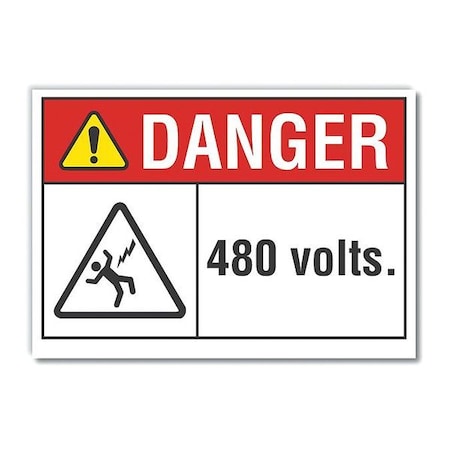 Lyle Refldecaldanger 480 Volts, 10"x7" LCU4-0155-RD_10X7