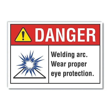 Lyle Danger Sign, 7 in Height, 10 in Width, Polyester, Vertical Rectangle, English LCU4-0160-ND_10X7