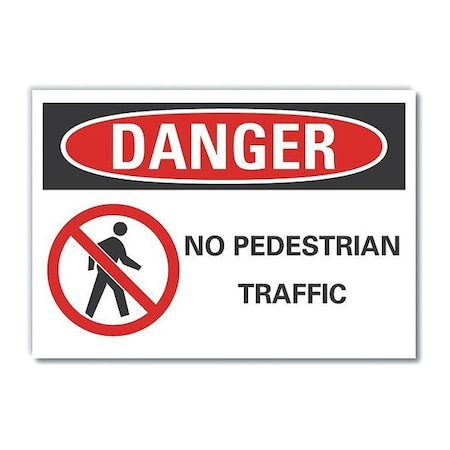 Lyle Danger Sign, 7 in H, 10 in W, Non-PVC Polymer, Vertical Rectangle, English, LCU4-0206-ED_10x7 LCU4-0206-ED_10x7