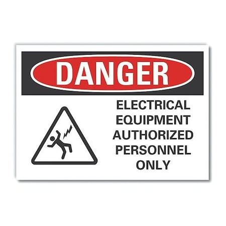 Lyle Refldecaldanger Electrical, 5"x3.5", Sign Background Color: White LCU4-0227-RD_5X3.5