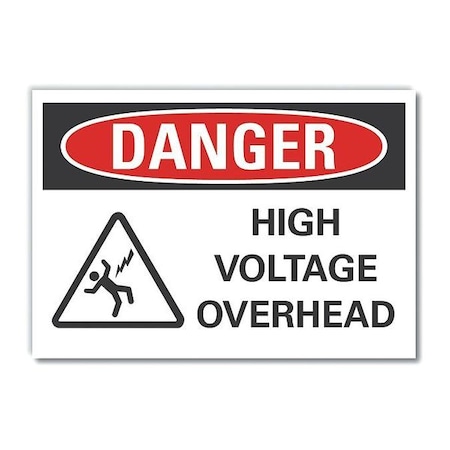 Lyle High Voltage Danger Label, 7 in Height, 10 in Width, Polyester, Vertical Rectangle, English LCU4-0235-ND_10X7