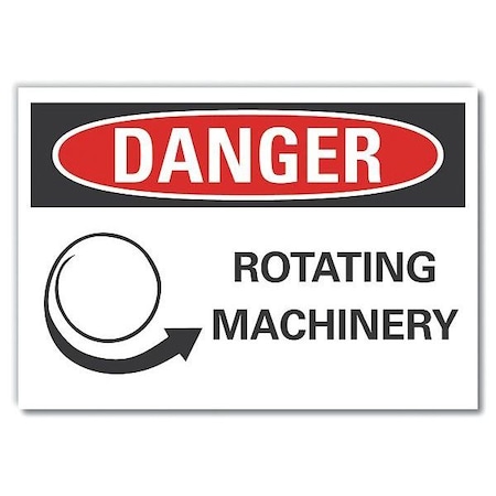 Lyle Danger Sign, 3 1/2 in Height, 5 in Width, Polyester, Horizontal Rectangle, English LCU4-0264-ND_5X3.5