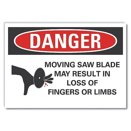 Lyle Danger Sign, 10 in Height, 14 in Width, Reflective Sheeting, Horizontal Rectangle, English LCU4-0266-RD_14X10