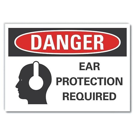 Lyle Decaldanger Ear Protection, 10"x7", Sign Legend Color: Black LCU4-0280-ND_10X7