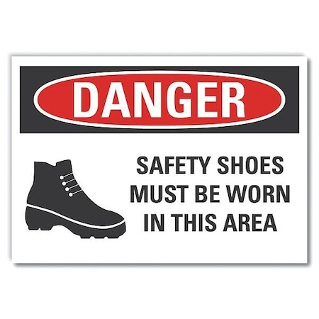Lyle Danger Sign, 10 in Height, 14 in Width, Polyester, Horizontal Rectangle, English LCU4-0282-ND_14X10