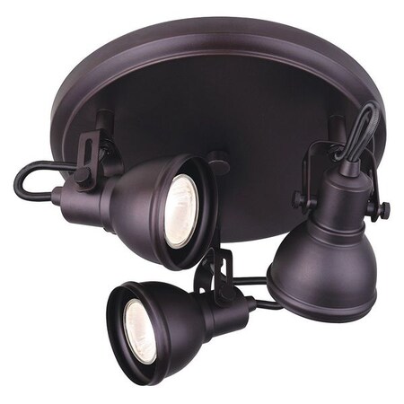 Canarm Ceiling/Wall Light, 3 Light, 50W, 10.5"x7" ICW622A03ORB10