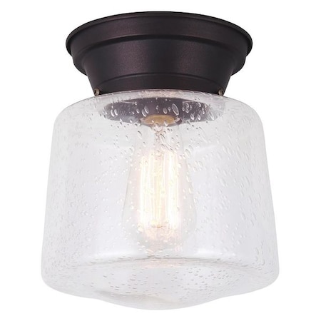 Canarm Flush Mount Light, 1 Light, 60W, 8"x9-1/4" IFM623A08ORB