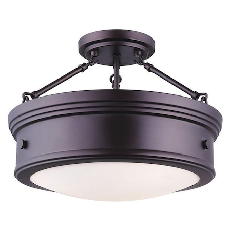 Canarm Semi-Flush Mount, 3 Light, 100W, 15x12" ISF624A03ORB