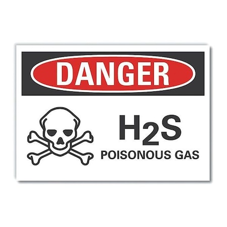 Lyle Danger Sign, 10 in H, 14 in W, Non-PVC Polymer, Horizontal Rectangle, English, LCU4-0220-ED_14x10 LCU4-0220-ED_14x10