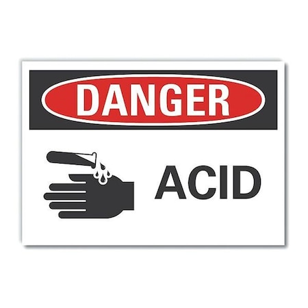 Lyle Danger Sign, 7 in H, 10 in W, Vertical Rectangle, English, LCU4-0215-RD_10X7 LCU4-0215-RD_10X7