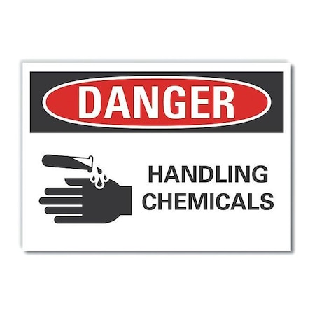 Lyle Chemicals Danger Label, 5 in H, 7 in W, Polyester, Horizontal Rectangle, English, LCU4-0214-ND_7X5 LCU4-0214-ND_7X5