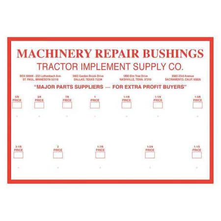 Huyett Machine Bushing Tisco Zinc 200 pcs.s DISP-MBA200