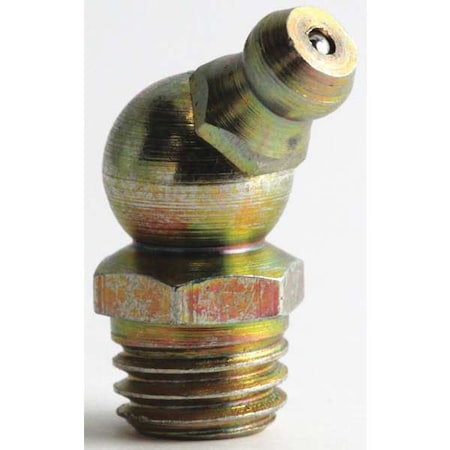 Heritage Industrial Grease Fitting, M10mm, x1.5 45D CSZ, Yellow H2122Z3