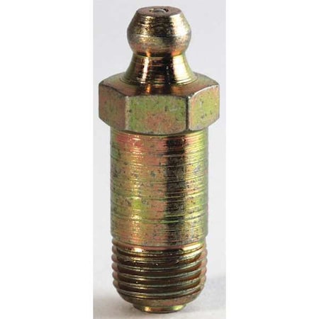 Lincoln Industrial Grease Ftting Zerk, 1/8"-27 PTF Spl Short L1607