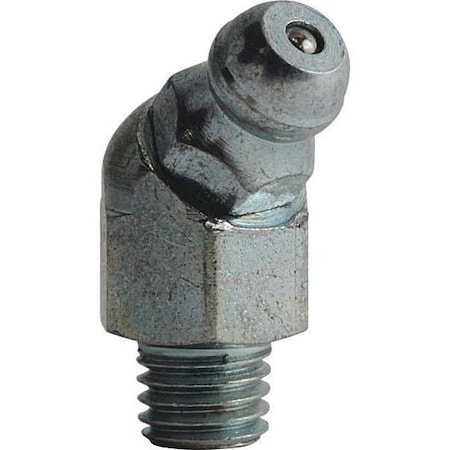 Lincoln Industrial Grease Ftting Zerk, 45 Deg, 1/4"-28 SAE-LT L1637