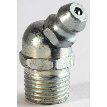 Lincoln Industrial Grease Fttng Zerk, 45 deg, 1/8"-27 PTF L1688