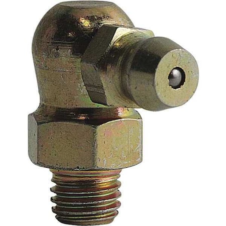 Lincoln Industrial Grease Ftting Zerk, 90 Deg, 1/4"-28 SAE-LT L1911